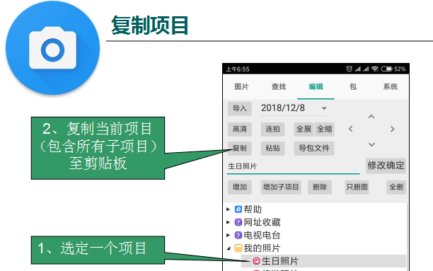 复制项目名称